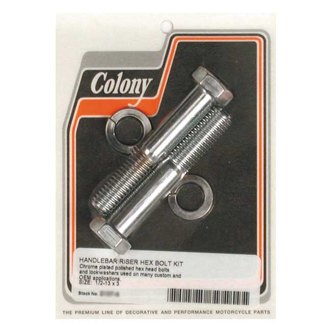 Colony Riser Bolt Set Chrome hex head / 1/2-13 / 3" (7.62cm)