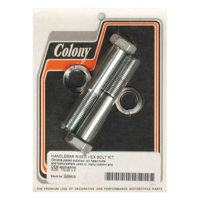 Colony Riser Bolt Set Chrome hex head / 1/2-20 / 3" (7.62cm)