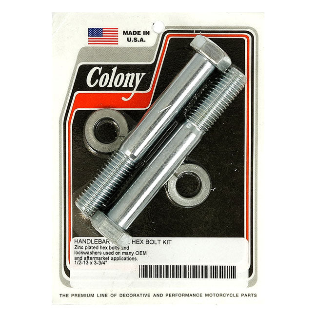 Colony Riser Bolt Set Zinc hex head / 1/2-13 / 3 3/4" (9.52cm)