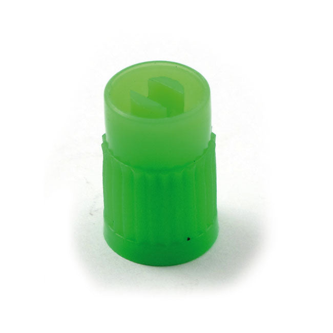 Customhoj Valve Stem Caps with Remover Green