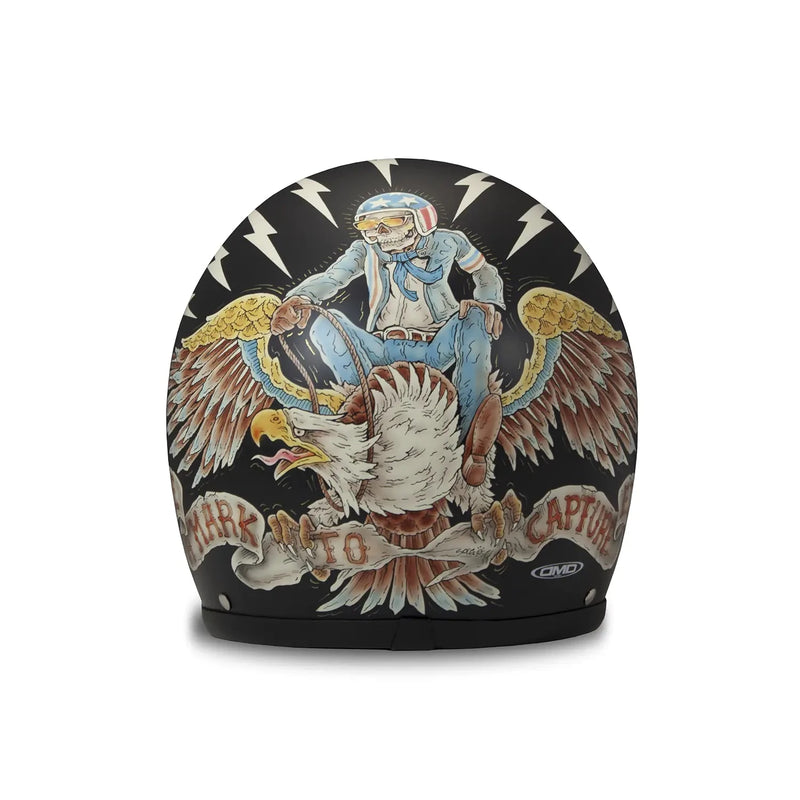DMD Retro Graphic Open Motorcycle Helmet  - Customhoj