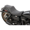 Drag Specialties Predator III Seat for Harley 06-17 Dyna / Diamond Black / Silver  - Customhoj