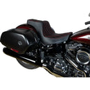 Drag Specialties Predator III Seat for Harley 18-25 Softail Sport Glide & Low Rider / S / ST / Diamond Black / Red  - Customhoj