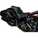 Drag Specialties Predator III Seat for Harley 18-25 Softail Sport Glide & Low Rider / S / ST / Diamond Black / Silver  - Customhoj