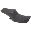 Drag Specialties Predator III Seat for Harley 96-03 Dyna / Diamond Black / Silver  - Customhoj