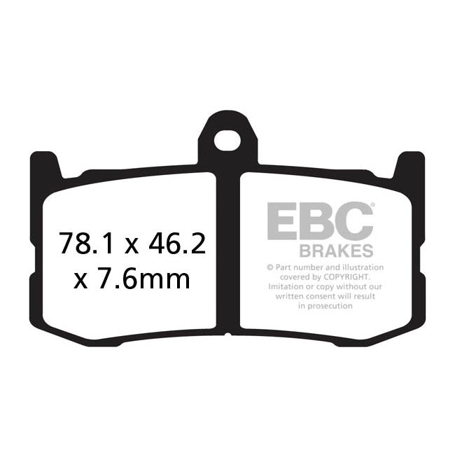 EBC Double-H Sintered Front Brake Pads for Triumph Daytona 675 09-17