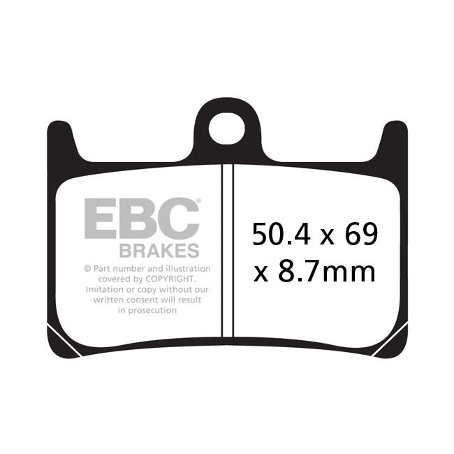 EBC Double-H Sintered Front Brake Pads for Yamaha Fazer 8 S / SA 800cc 11-15