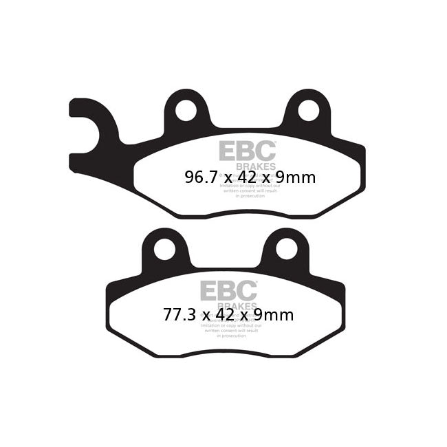 EBC Organic Front Brake Pads for Royal Enfield Bullet 350 EFI 09-15