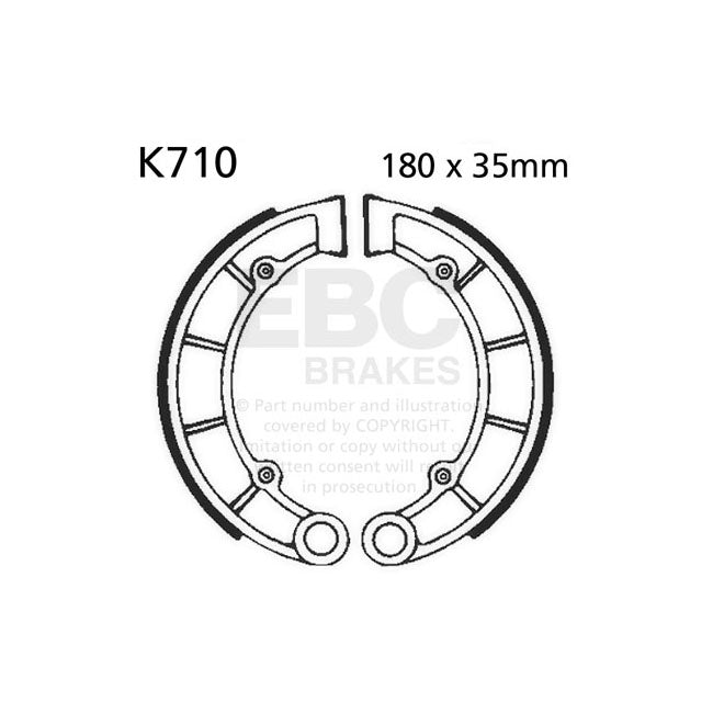 EBC Rear Brake Shoes for Kawasaki H1 500 Mach III 69-70