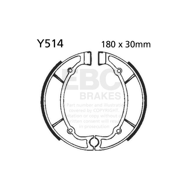 EBC Rear Brake Shoes for Yamaha XS 650 75-81