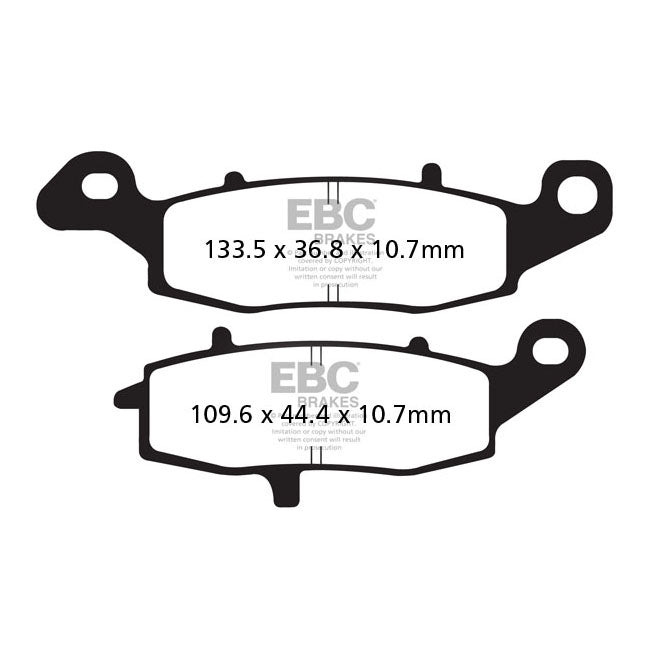 EBC V-Pad Semi Sintered Rear Brake Pads for Kawasaki VN 1600 Mean Streak 04-08