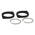 Exhaust Flanges Early Style & Retainer Set for Harley 84-25 Big Twin / Black  - Customhoj