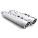 Freedom Performance Liberty Slip-On Mufflers for Harley 17-24 Touring / Chrome with chrome end caps  - Customhoj