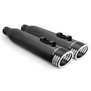 Freedom Performance Racing Slip-On Mufflers for Harley 17-24 Touring / Black with black end caps  - Customhoj