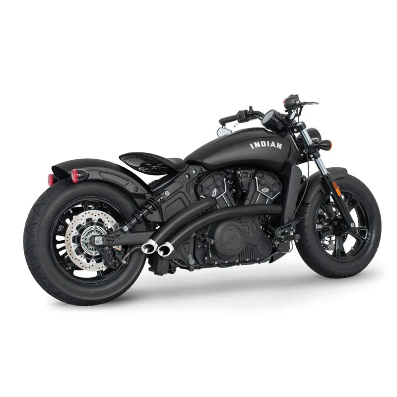 Freedom Performance Radical Radius Exhaust for Indian 15-24 Scout / Black / Slash Cut Chrome  - Customhoj