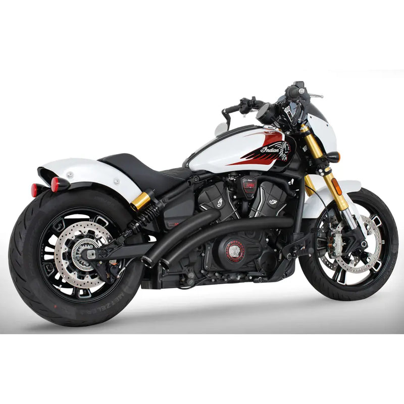 Freedom Performance Radical Radius Exhaust for Indian 2025 Scout / Black / Straight Star Sculpted Black  - Customhoj