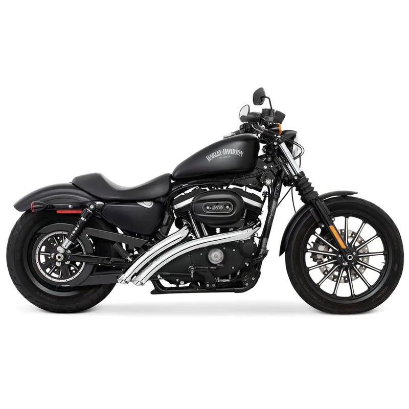 Freedom Performance Radical Radius Slash Cut Exhaust for Harley 04-22 XL Sportster / Chrome / Chrome  - Customhoj