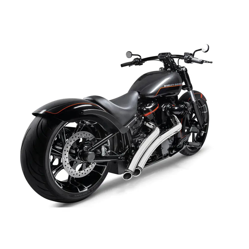 Freedom Performance Radical Radius Slash Cut Exhaust for Harley 18-25 Softail (read note) / Chrome / Sculpted Black  - Customhoj
