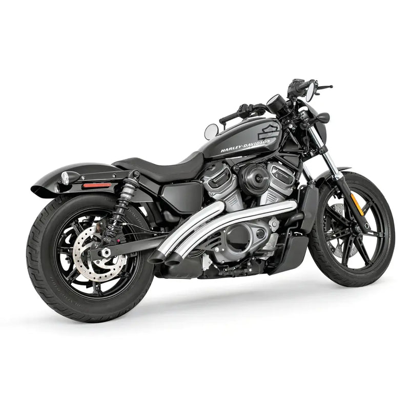 Freedom Performance Radical Radius Slash Cut Exhaust for Harley 22-25 Nightster RH975 / S / Chrome / Black  - Customhoj