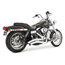 Freedom Performance Sharp Curve Radius Straight Star Exhaust for Harley 06-17 Dyna (excl. FLD) / Chrome / Sculpted Black  - Customhoj