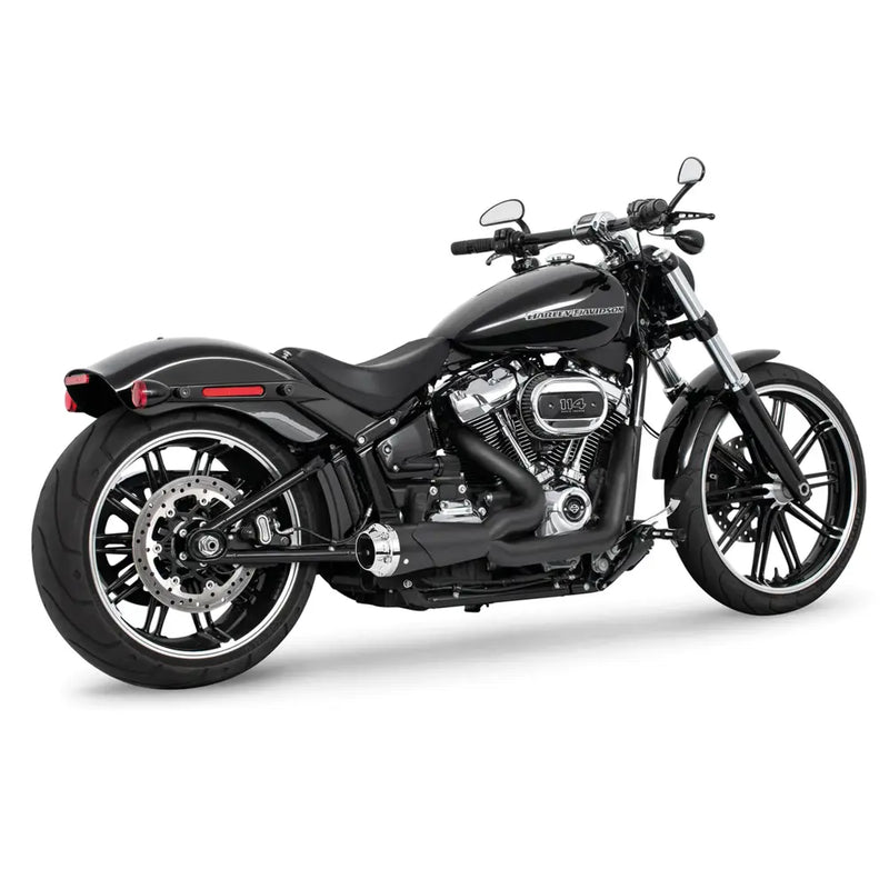 Freedom Performance Shorty American Outlaw 2-into-1 Exhaust for Harley 18-25 Softail (read note) / Black / Chrome  - Customhoj