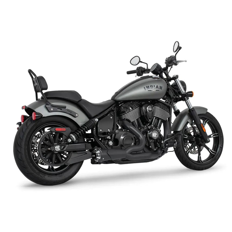 Freedom Performance Shorty American Outlaw 2-into-1 Exhaust for Indian 22-25 Chief / Black / Sculpted Black  - Customhoj