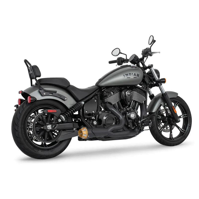Freedom Performance Shorty American Outlaw 2-into-1 Exhaust for Indian 22-25 Chief / Black / Sculpted Gold  - Customhoj