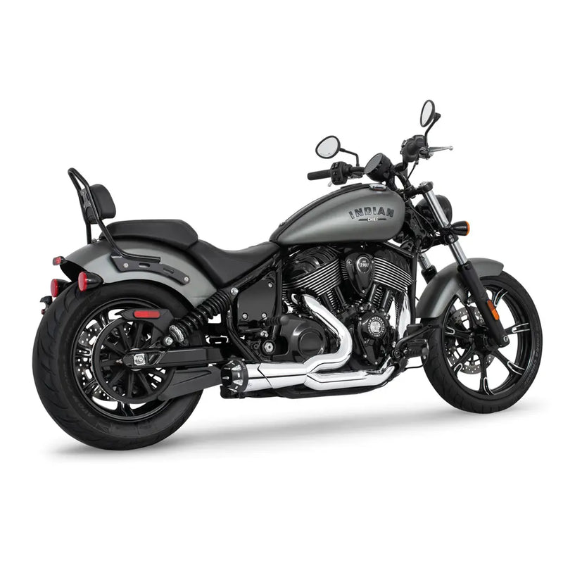 Freedom Performance Shorty American Outlaw 2-into-1 Exhaust for Indian 22-25 Chief / Chrome / Sculpted Black  - Customhoj