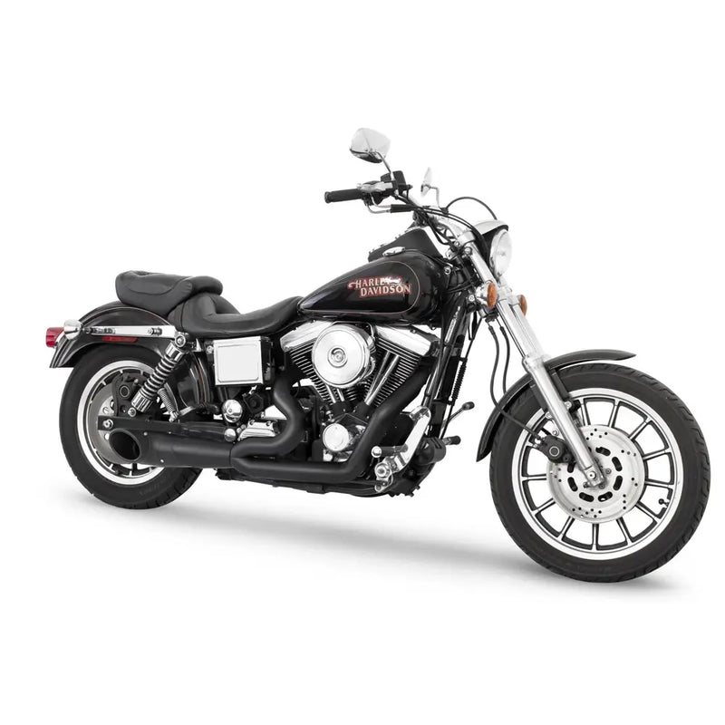 Freedom Performance Shorty Turn Out 2-into-1 Exhaust for Harley 06-17 Dyna / Black / Black  - Customhoj