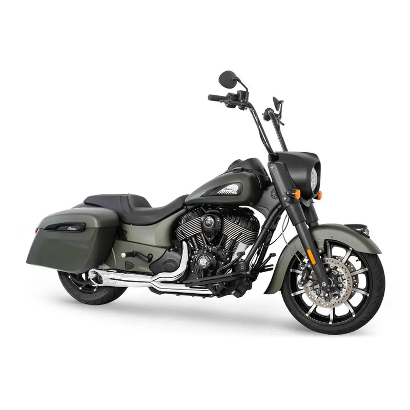 Freedom Performance Shorty Turn Out Slash Cut 2-into-1 Exhaust for Indian 14-25 Roadmaster / Springfield / Chrome / Chrome  - Customhoj