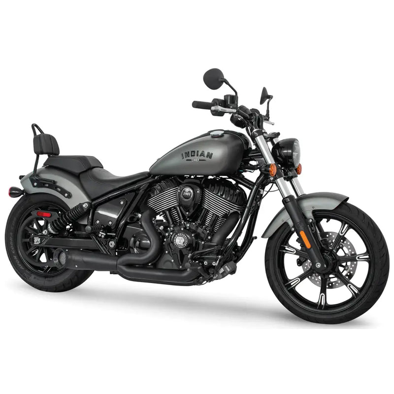 Freedom Performance Shorty Turn Out Straight Cut 2-into-1 Exhaust for Indian 22-25 Chief / Black / Black  - Customhoj