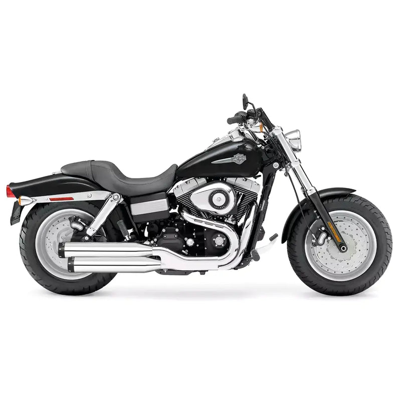 Freedom Performance Signature Slip-On Mufflers for Harley 91-16 Dyna (excl. 08-16 FXDF; 10-16 FXDWG; 12-14 FLD) / Chrome with black end caps  - Customhoj