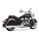Freedom Performance Union 2-into-1 Exhaust for Indian 14-21 Chief / Chrome / Straight Cut Sculpted Black  - Customhoj