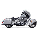 Freedom Performance Union 2-into-1 Exhaust for Indian 14-25 Roadmaster / Springfield / Black / Straight Cut Chrome  - Customhoj