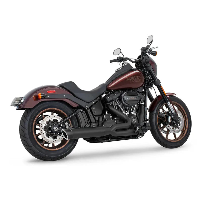 Freedom Performance Union Slash Cut 2-into-1 Exhaust for Harley 18-25 Softail (read note) / Black / Sculpted Black  - Customhoj