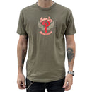 Indian Larry Military Green Logo T-Shirt  - Customhoj