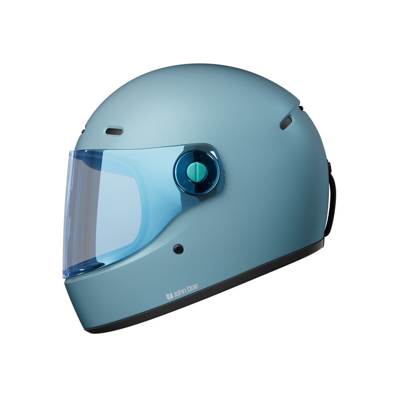 John Doe JD/One Full Face Motorcycle Helmet Frozen Steel Blue / XS (53-54cm)  - Customhoj