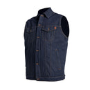 John Doe Motorcycle Vest Raw Blue Denim