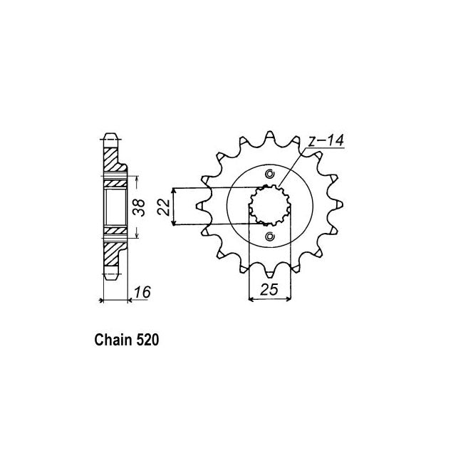 JT Sprockets Front Sprocket Ducati 600 Monster 94 JT Front Sprocket for Ducati Customhoj