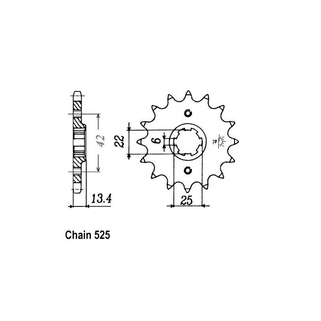 JT Sprockets Front Sprocket Honda CB450SG, SJ,DXK 89-90 JT Front Sprocket for Honda Customhoj