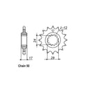 JT Sprockets Front Sprocket Honda CBR600  87-96 JT Front Sprocket for Honda Customhoj