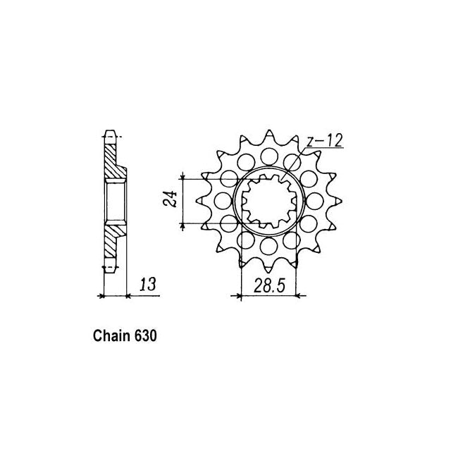 JT Sprockets Front Sprocket Kawasaki Z1000K1/2 LTD 81-82 JT Front Sprocket for Kawasaki Customhoj