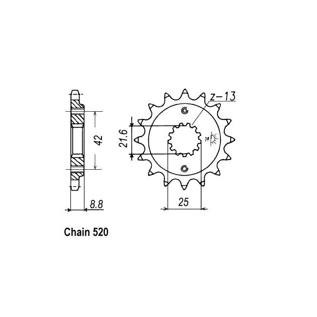 JT Sprockets Front Sprocket Kawasaki ZX-4 (Japanese import) 87-88 JT Front Sprocket for Kawasaki Customhoj