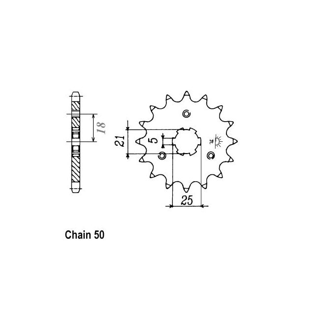 JT Sprockets Front Sprocket Suzuki GT550K,L,M 72-75 JT Front Sprocket for Suzuki Customhoj