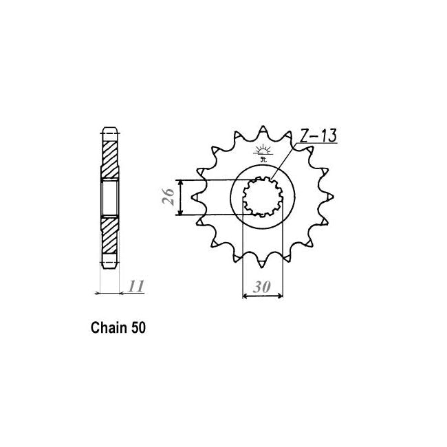 JT Sprockets Front Sprocket Yamaha RD500LC 84-87 JT Front Sprocket for Yamaha Customhoj