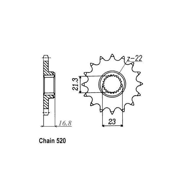 JT Sprockets Front Sprocket Yamaha XJ600S Diversion 92-03 JT Front Sprocket for Yamaha Customhoj