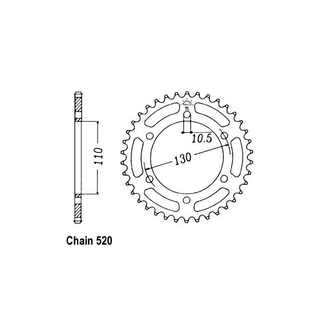 JT Sprockets Rear Sprocket Kawasaki ER-5 (ER500 A1-A4, C1-C4) 97-05 JT Rear Sprocket for Kawasaki Customhoj