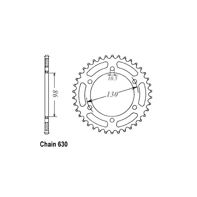 JT Sprockets Rear Sprocket Kawasaki Z900Z1,Z1A,Z1B 73-75 JT Rear Sprocket for Kawasaki Customhoj