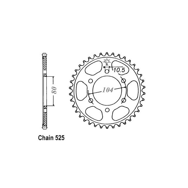 JT Sprockets Rear Sprocket Kawasaki ZX7-RR (ZX750R1,R2) 96-97 JT Rear Sprocket for Kawasaki Customhoj