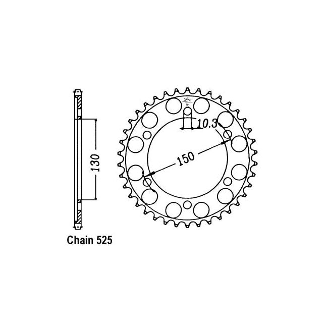 JT Sprockets Rear Sprocket Yamaha TDM900 (A) (ABS) 02-12 JT Rear Sprocket for Yamaha Customhoj